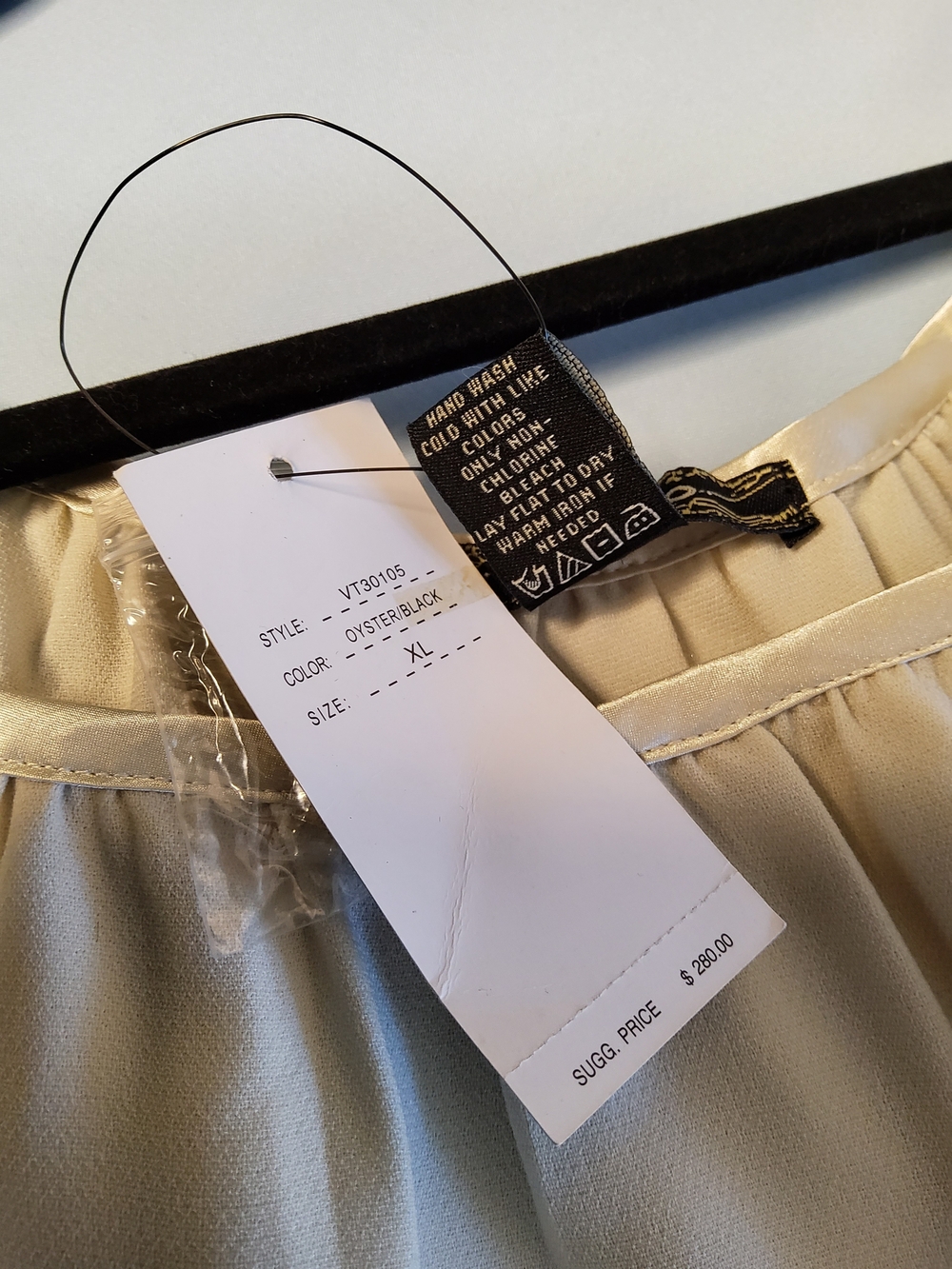 Vertigo PARIS Cream Satin-Trim Dress - Picture 16 of 16